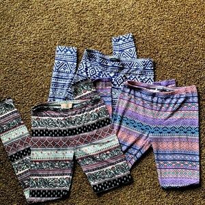 3 pack patterned leggings!